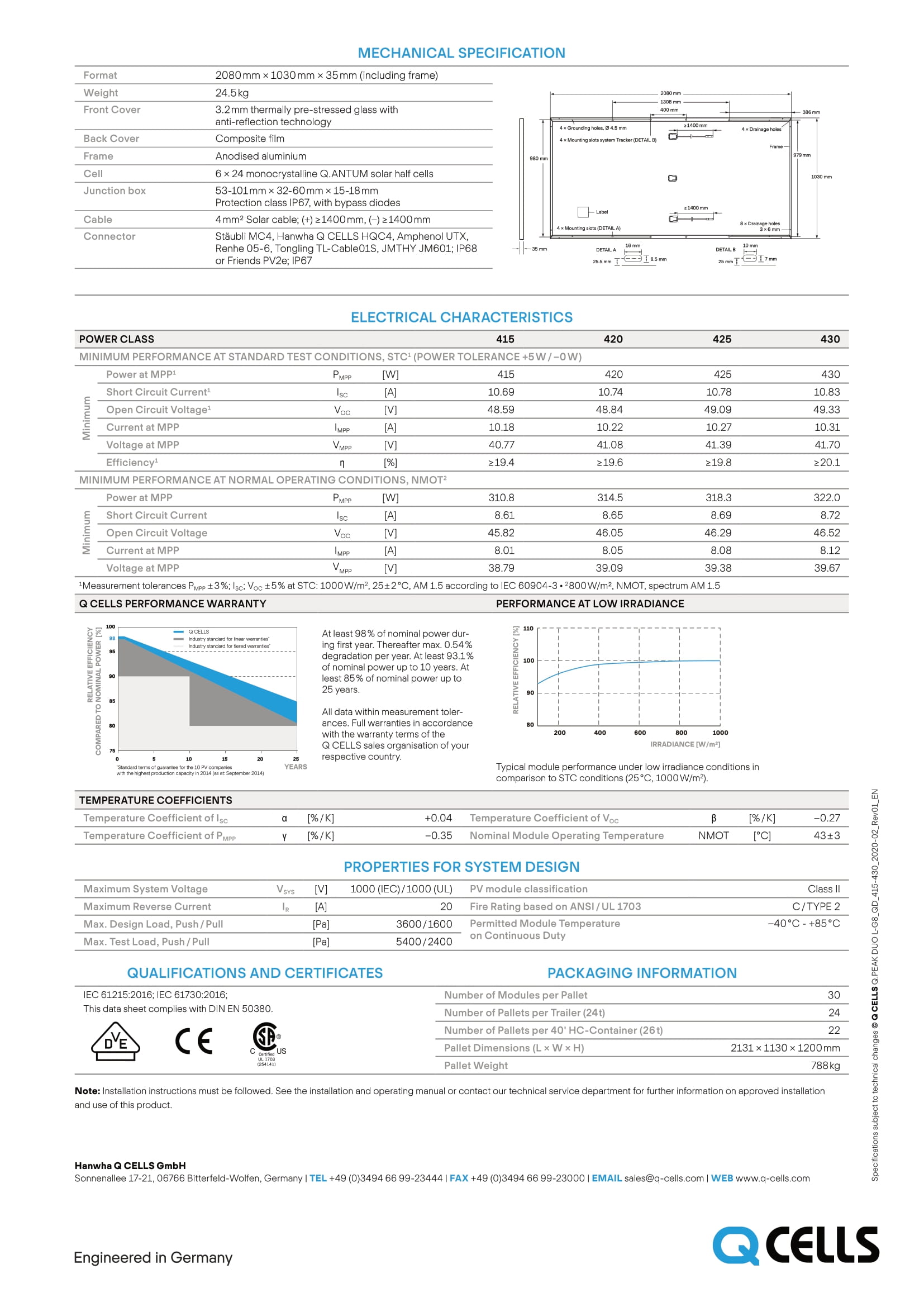Q-CELL G.PEAK DUO L-G8 425 - Image 3
